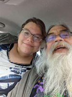 woman and her father